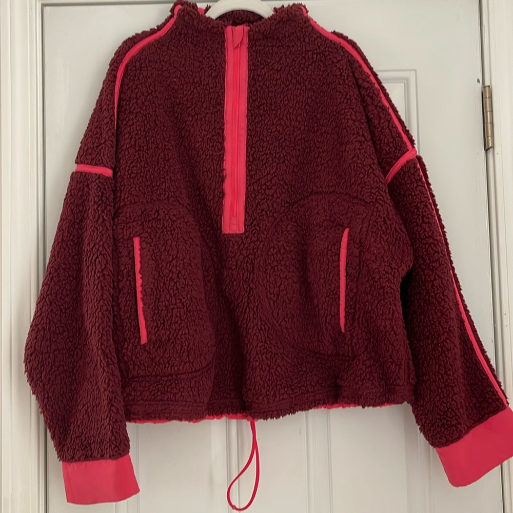 Half zip Sherpa jacket
